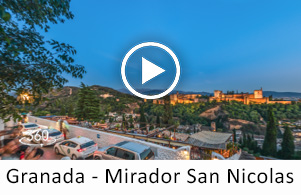 Vistas de la Alhambra desde el Mirador de San Nicolas en Granada